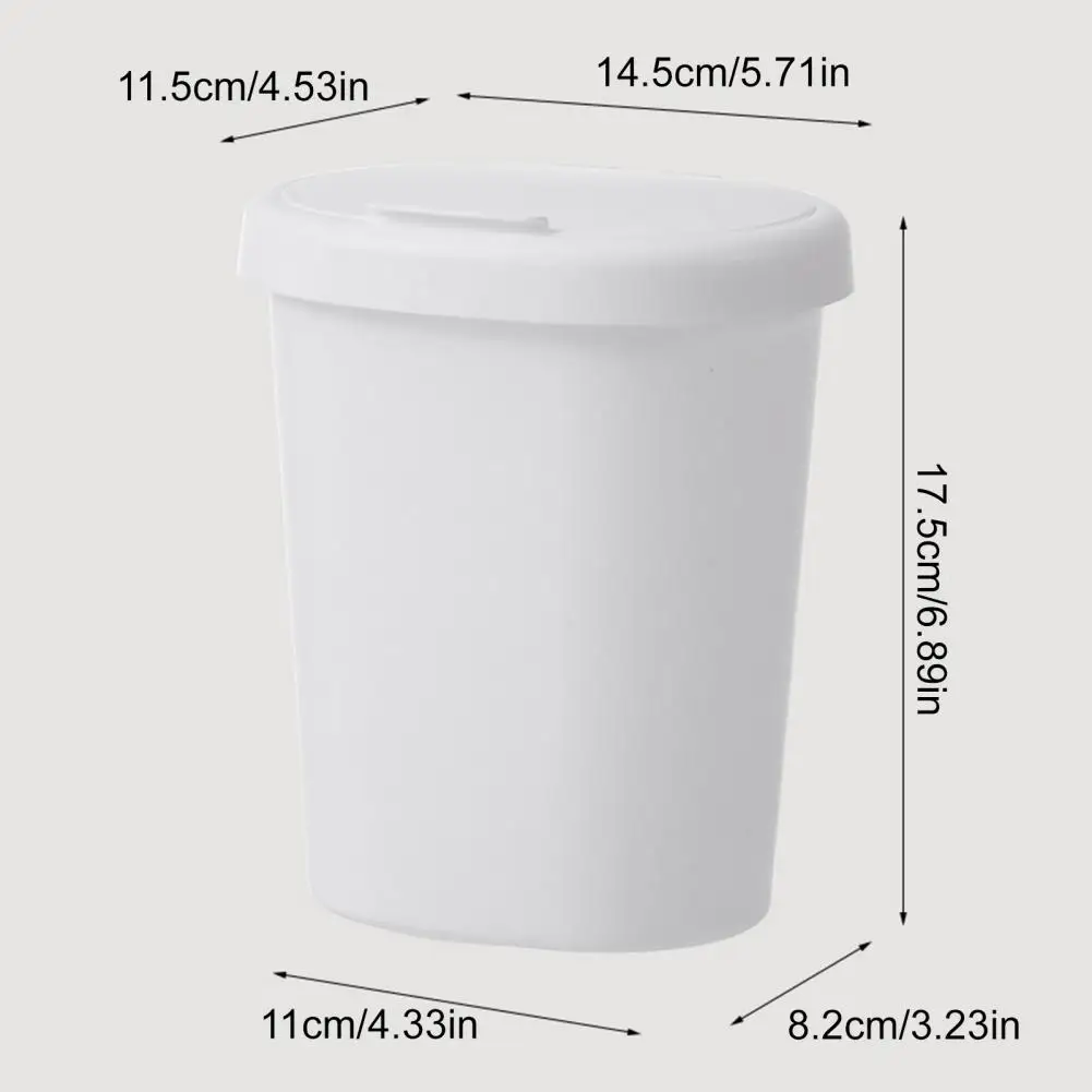 Plastic Garbage Can Easy Open Garbage Bin Household Garbage Container Small Lid With Odor Prevention Kitchen Trash Waste Can