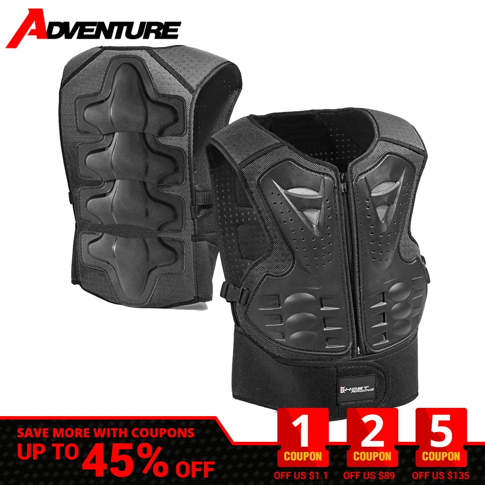 

Kids Body Protector Motorcycle Vest Waistcoat Armor Motocross Vest Chest Spine Knee Elbow Pad Motorbike Body Protection Child