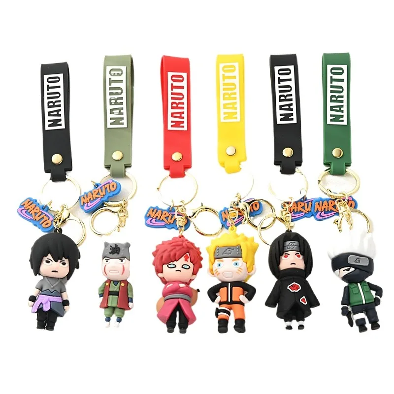 

Naruto The Anime Uzumaki Itachi Kakashi Keychain Cute Cartoon Car Keys Ring Pendant Schoolbags Decoration Gifts for Friends