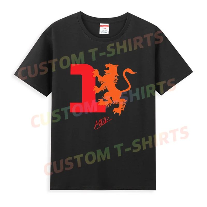 

2024 Hot Sale Summer 100% Cotton Black Max T Shirt Men Cool Tee Hip Hop Streetwear Verstappens T-shirt