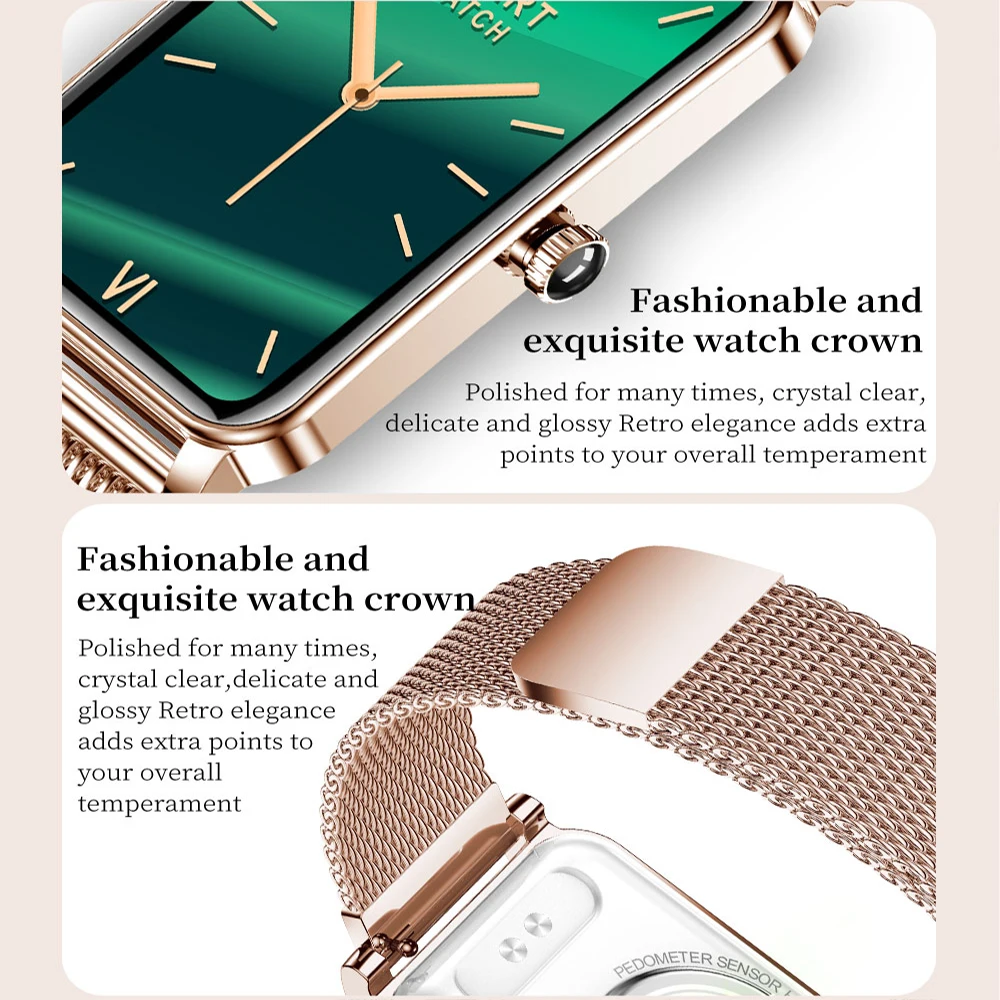 Gfordt moda relógio inteligente banda feminino personalizado dial monitor de freqüência cardíaca linda pulseira smartwatch mulher para huawei/ios telefone