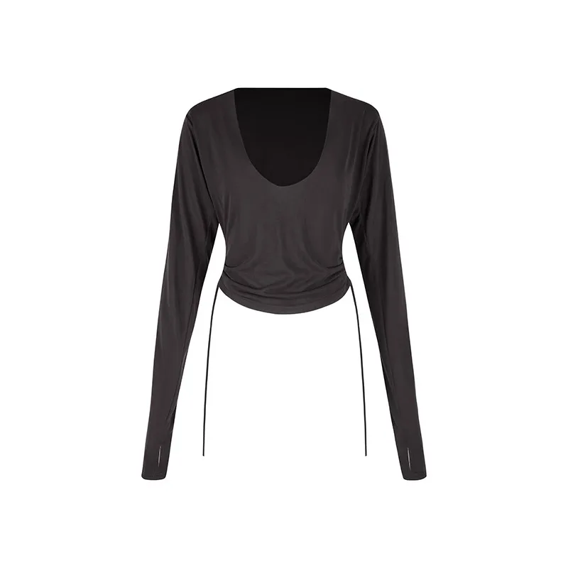 ZYM personalizzato retro vita che dimagrisce design top da ballo latino top uniforme da allenamento con maniche larghe chaussure danse latino femme