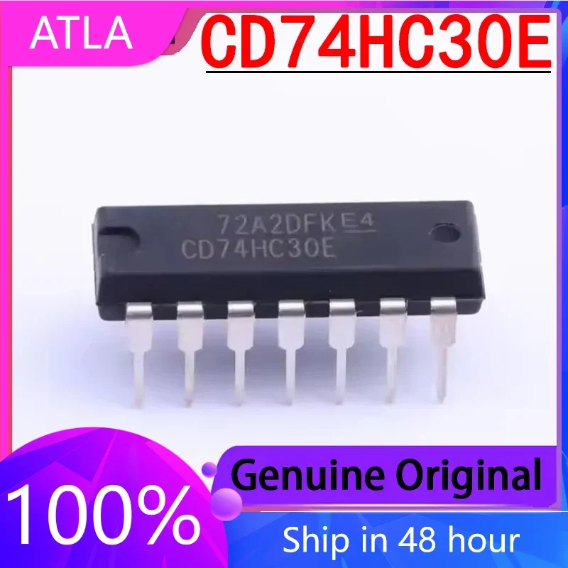 10PCS Brand New Original CD74HC30E Packaged DIP-14 Logic 8 Input NAND Gate Genuine