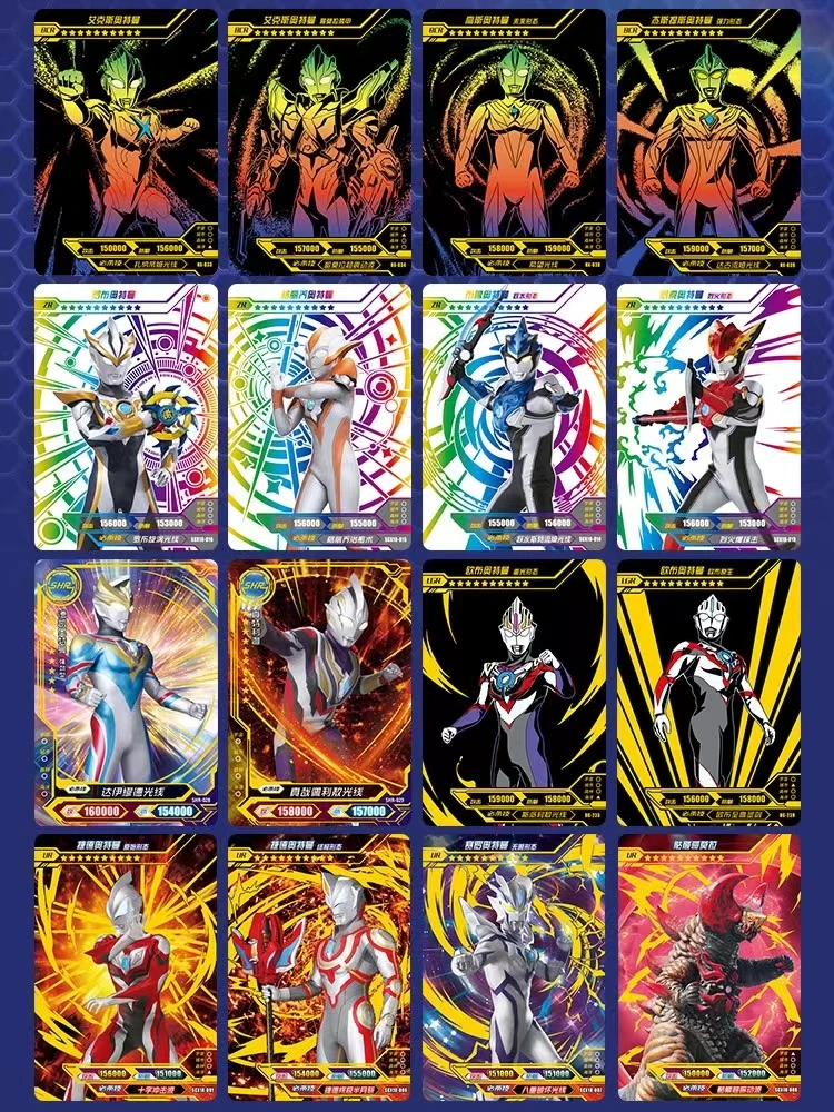 KAYOU Original Ultraman Complete Series Card Booster Pack Anime Figure Rare Collection Cards Flash Card Toy For Children Gift
