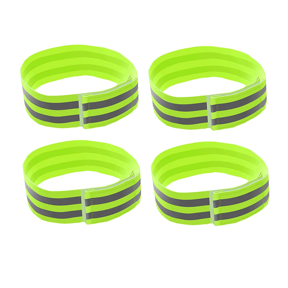 

4 Pcs Reflective Armlet Fluorescent Armband for Night Running Concert Luminous Sports Safety Outdoor Camping Hiking Accessories