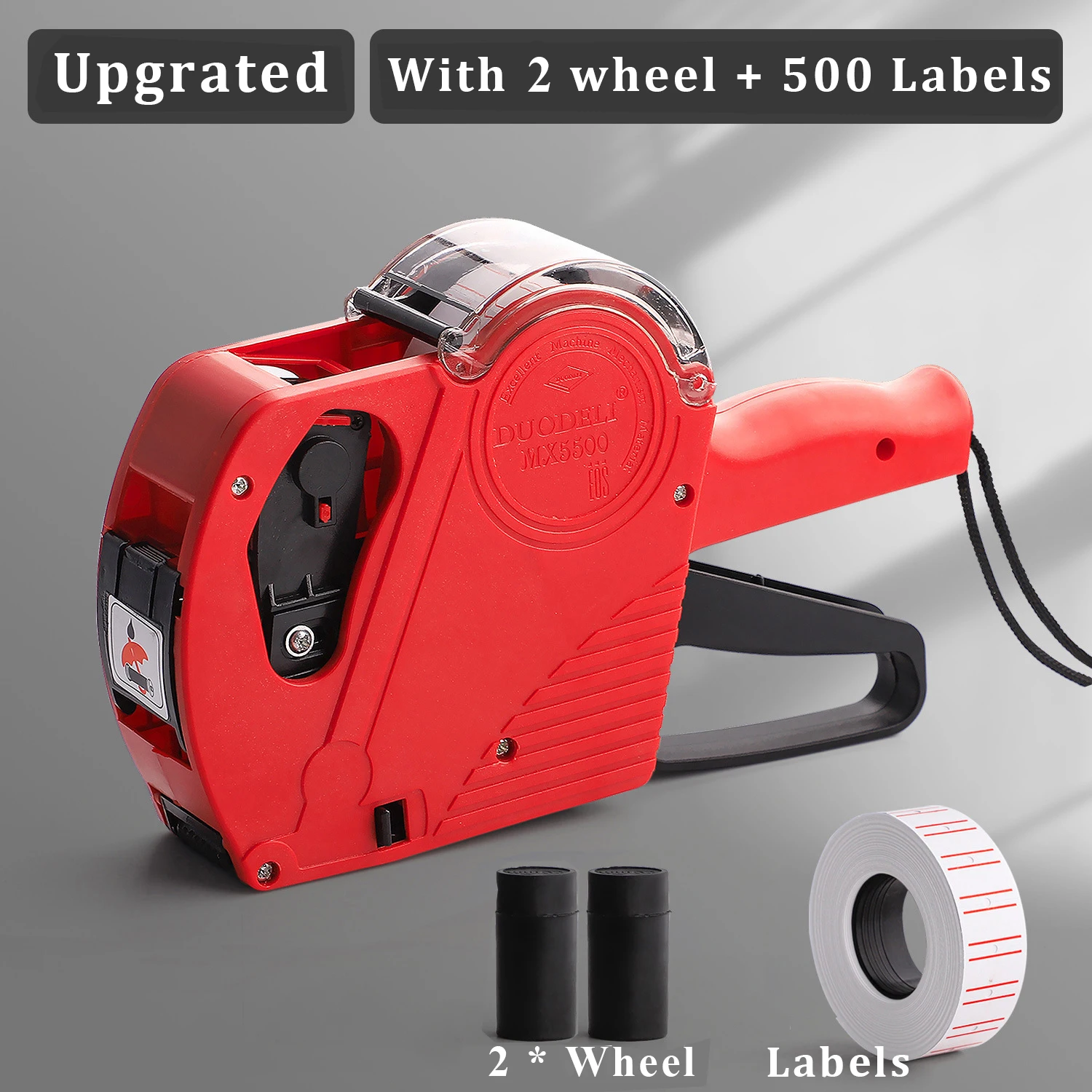 MX-5500 MX5500 8-cijferig draagbaar prijskaartjepistool met 1 inktcoderingsmachine voor winkels Supermarkt $ € £ ₽ Kg - afbeelding 1