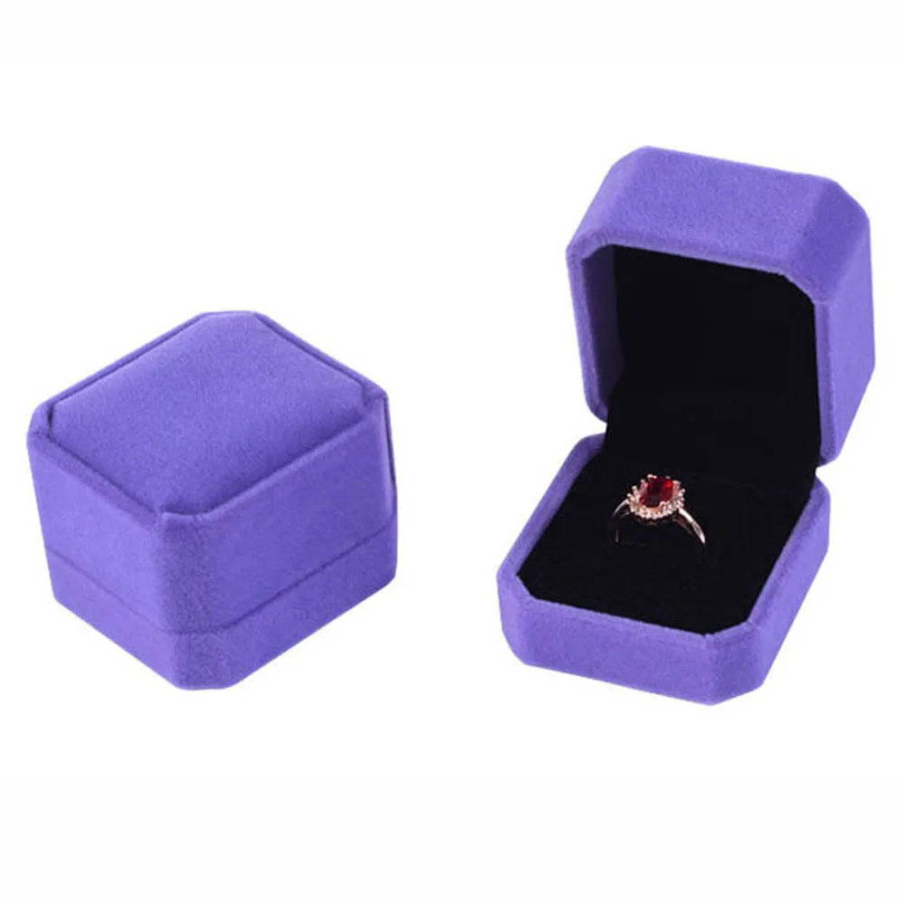 

Travel Gift Packaging Box Velvet Earring Storage Square Box Storage Organizer Ring Box Earring Display Case Jewelry Box