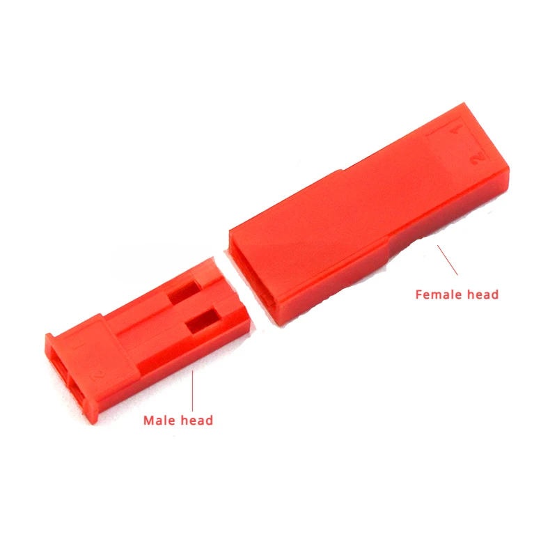 

10 PCS 2.54mm JST SYP 2-Pin Female & Male Red Plug Housing Crimp Terminal Connector Kit