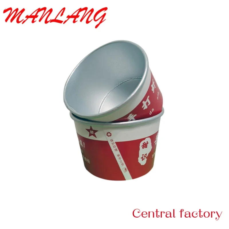 

CustomFoil Inside Paper Bowls Custom-made Printed Wood Pulp Paper Various Aluminium Coated Paper Cups