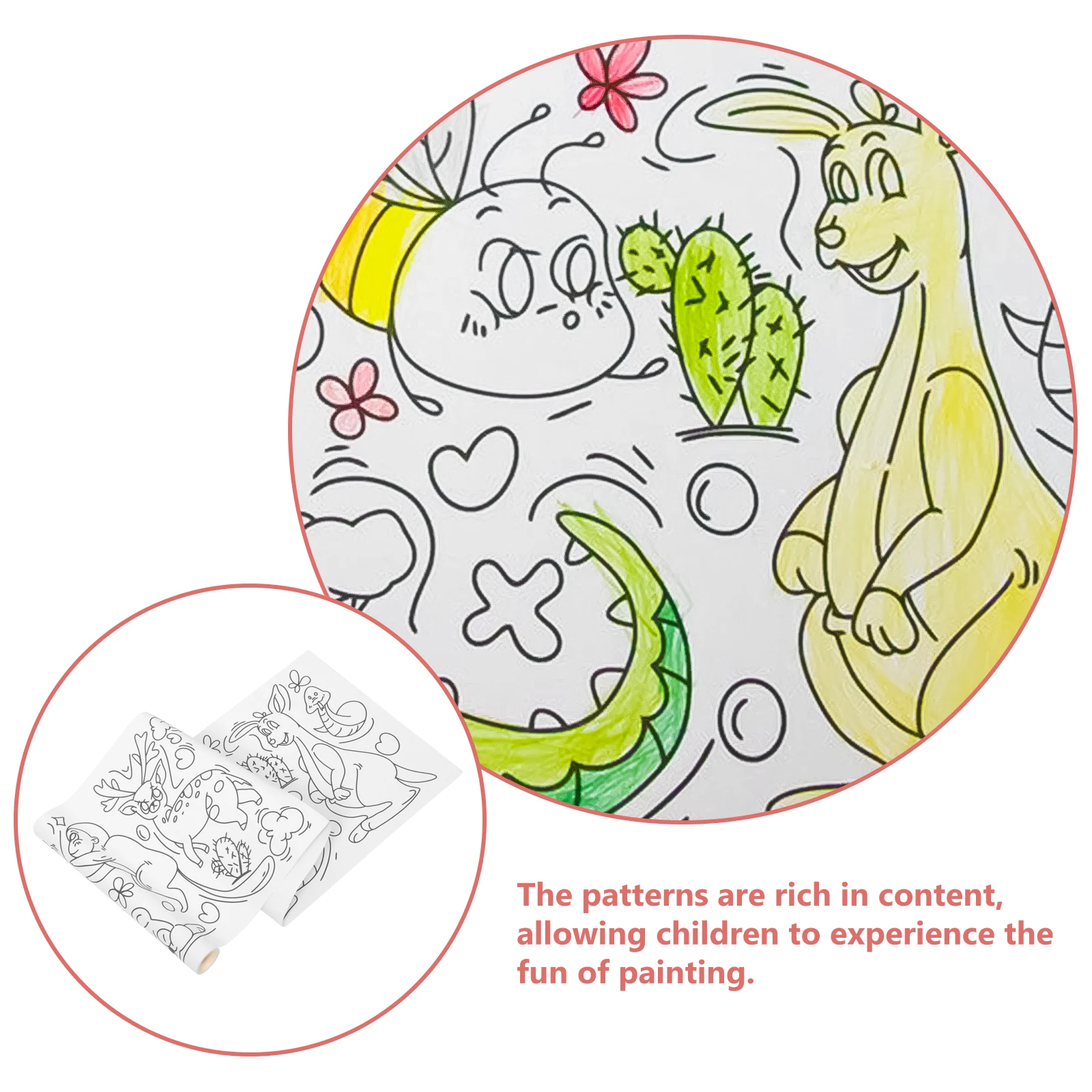 

Giant Graffiti Scroll Coloring Paper Roll for Kids Children Drawing Posters Toddler Classroom Decorative Series