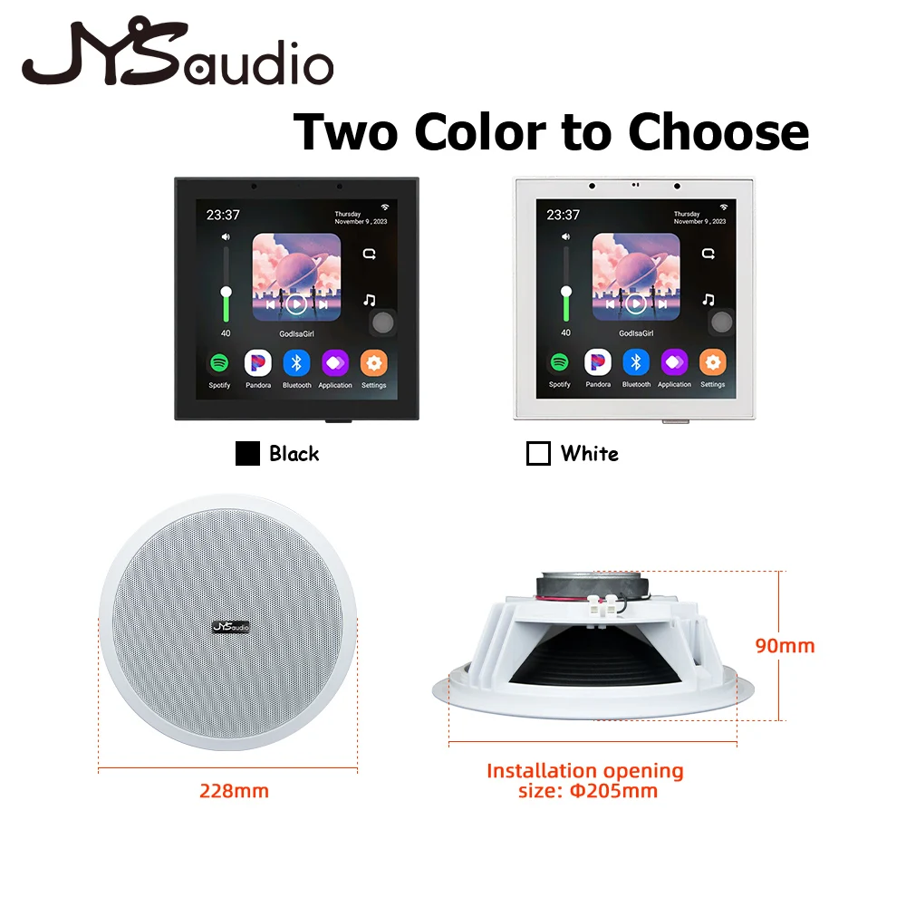 Умный Bluetooth Wi-Fi настенный усилитель Android 10 А звуковая система домашнего кинотеатра с 8-дюймовым стерео потолочным динамиком для жилых помещений