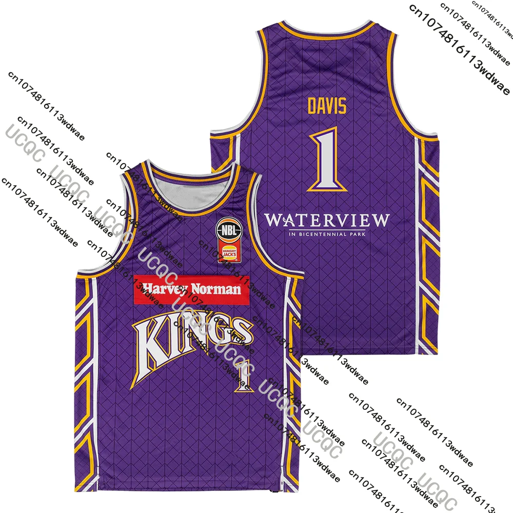 أستراليا 25/26 جديد NBL كرة السلة جيرسي سترة سيدني الملوك ثلاثية الأبعاد طباعة سريعة الجافة الرجال الرياضة التدريب الفانيلة كرة السلة سترة #2