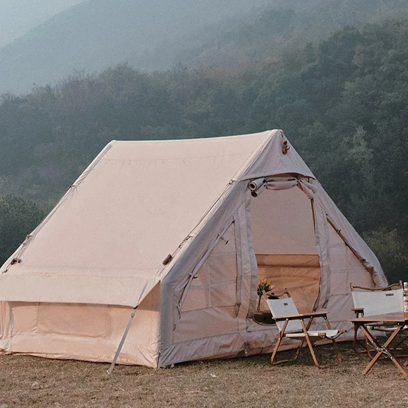 Grandes barracas infláveis para acampamento ao ar livre conjunto completo de equipamentos para proteção solar ao ar livre abrigo noturno proteção contra chuva