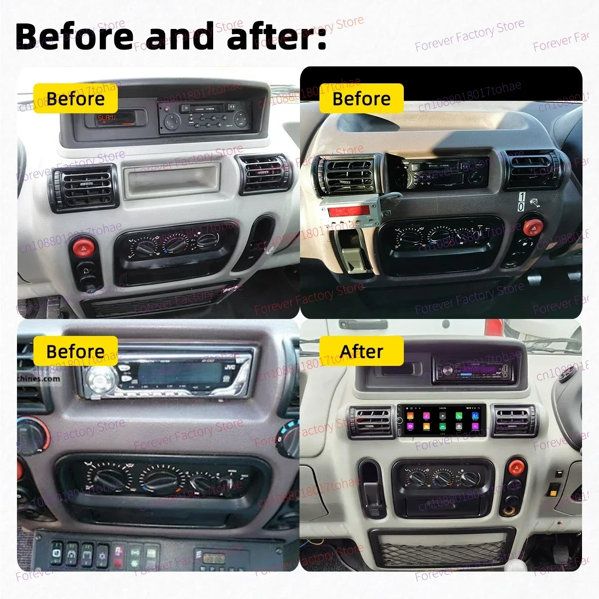 1 Din Android Radio For Renault Mascott Master 2000-2004 Carplay Android Auto 6.86