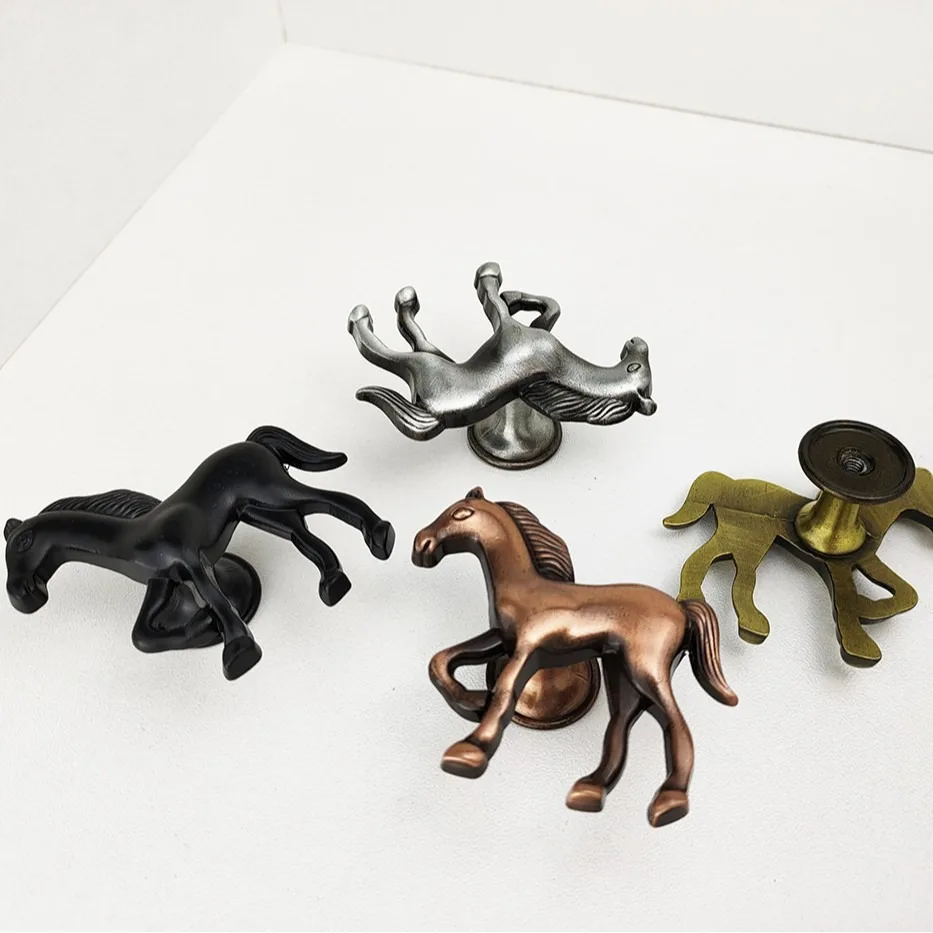 Horse Cabinet Pulls Solid Metal Handles For Cabinets And Drawers Home Improvement Bedroom Furniture Knobs