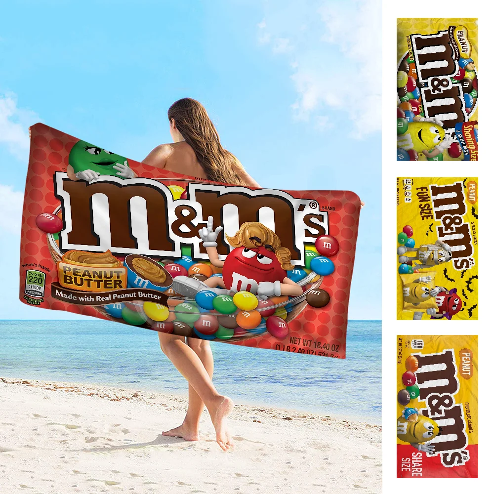 M Chocolate Candy Towel Microfiber Beach Towel Absorbent Quick dry Soft Yoga Swimming Resort Mountain Climbing Towel