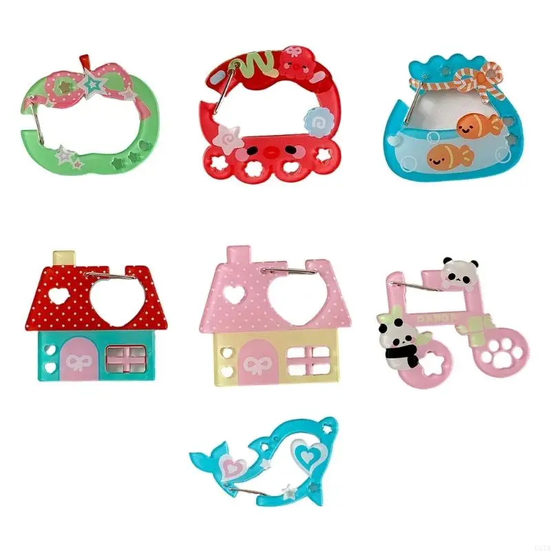 

Practical Carabiner Keychain Accessory For Backpacks Handbags Daily Use Acrylic Pendant Students Essential 547A