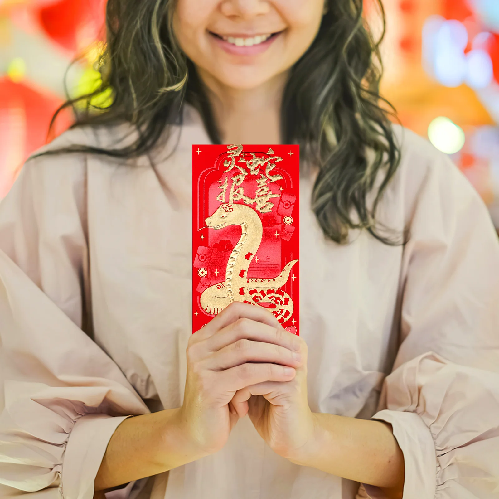 

36pcs Snake Pattern Packets Chinese New Year Lucky Holders Spring Festival Wedding Money Envelopes Paper Envelopes 2025 Money