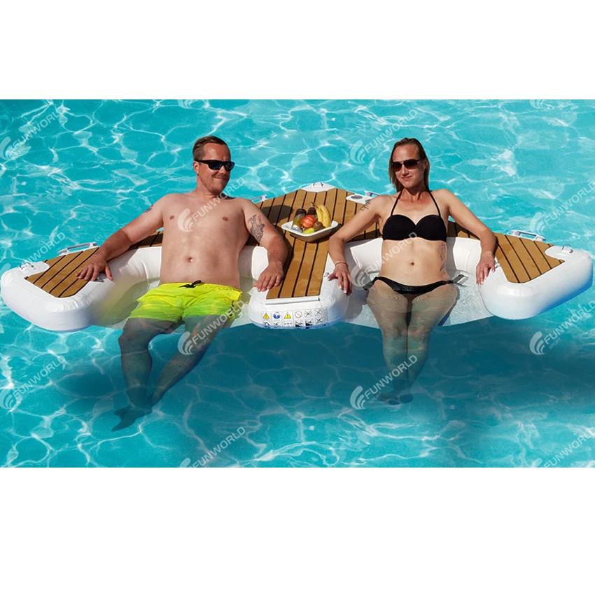 Drop stitch material inflatable floating jet ski dock inflatables custom jetski & seabob docks