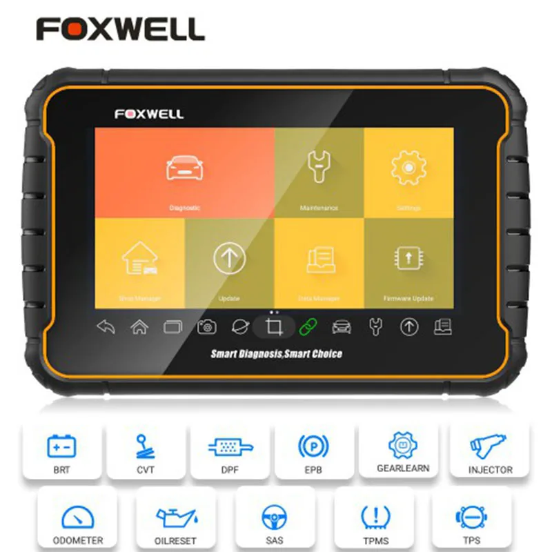 Foxwell GT60 Android Tablet Full System Scanner Support 19+ Special Functions Oil/EPB/Reset/DPF/BMS/Injector/Coding Update GT80