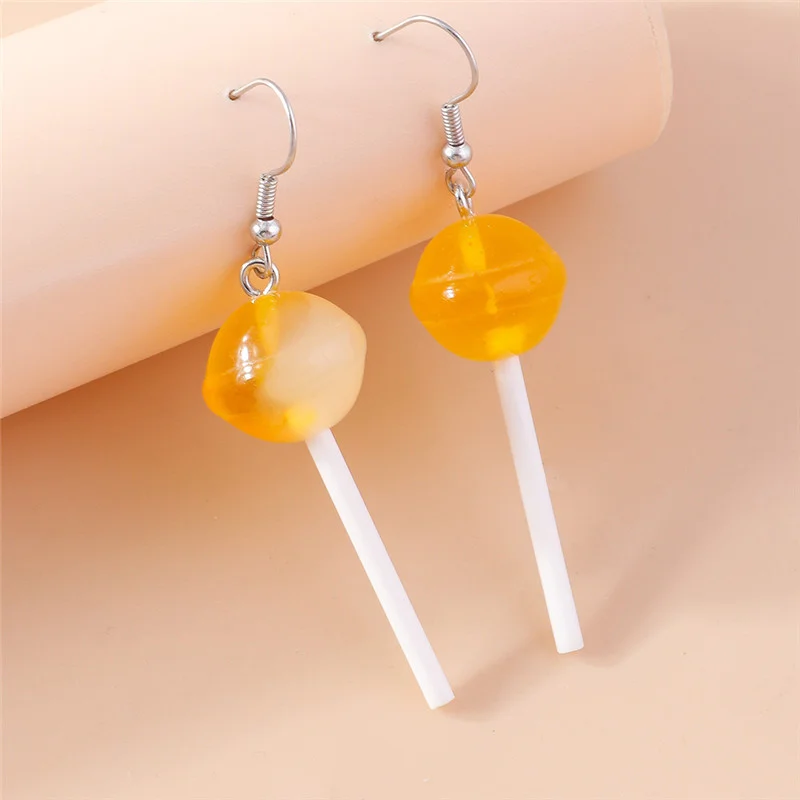 Aihua Süße Harz Süße Süßigkeiten Lutscher Ohrringe für Frauen Lustige Mini Simulation Lebensmittel Ohrringe Mädchen Kigs Schmuck Geschenke – Detail 4