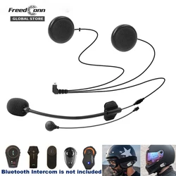 Freedconn Bluetooth Motorcycle Intercom Earphone Mic Accessories for T Com SC FDC-01 VB COLO T Max T Rex Full Open Face Helmet