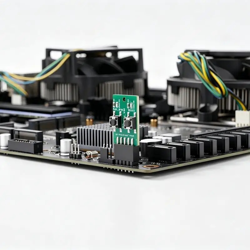 PC Power Reset Switch External Module 9Pin Motherboard Header With LED HDD Indicator For Computer Case DIY Repair