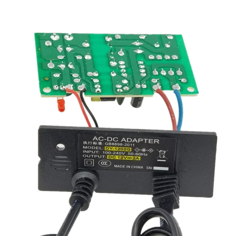 Adaptateur d'Alimentation pour Caméra de Vidéosurveillance, avec Pipeline AC/DC 12V 2000ma, Étanche, pour l'Extérieur, Prise EU US