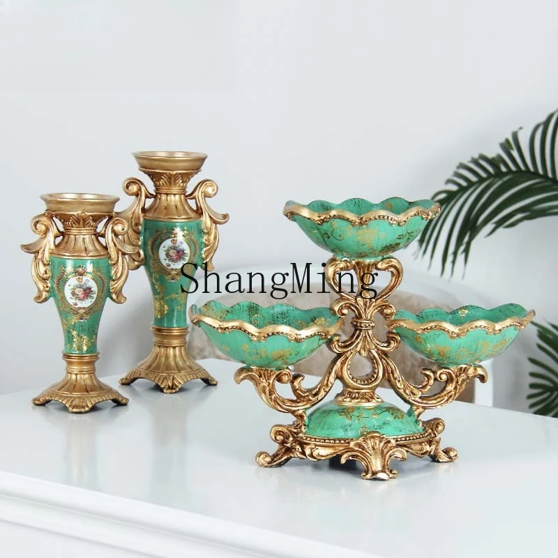 

Декоративная фруктовница в ретро-стиле для дома, украшение для гостиной, большая роскошная фруктовница для кофейного столика.