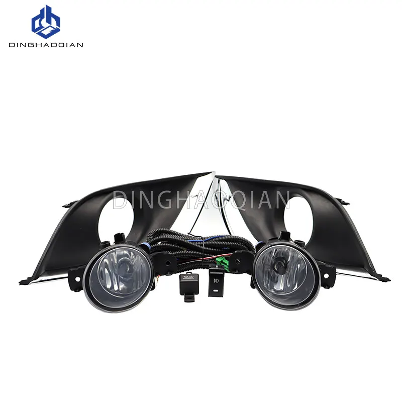 1 مجموعة أضواء الضباب العلوي لنيسان صني ألميرا فيرسا 2014 2015 2016 2017 2018 سيارة طقم مصابيح الضباب مع تسخير لمبة التبديل #2