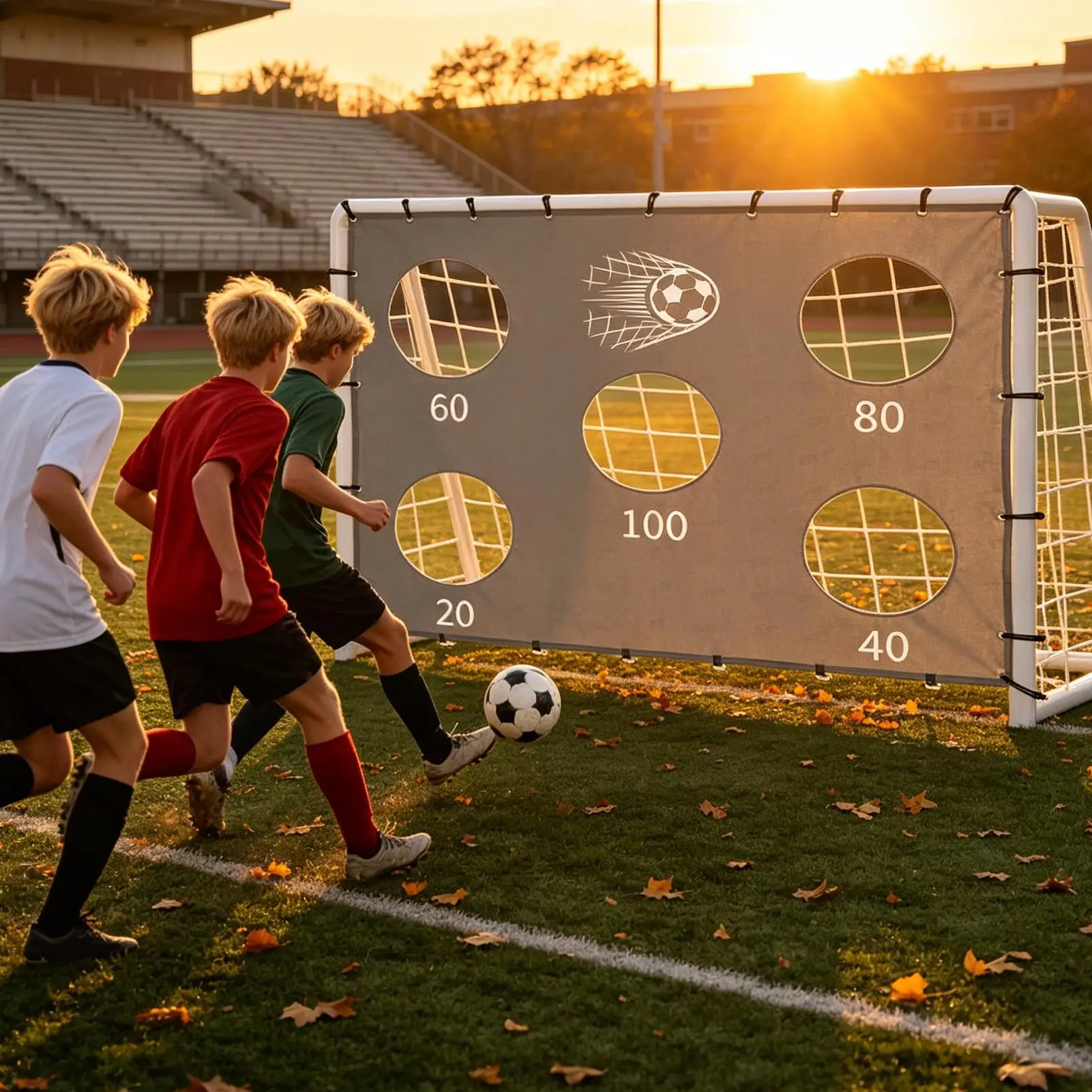 

Soccer Training Net Portable Foldable Weather Resistant Soccer Accuracy Target Cloth For Adults Youth Beginners Players Athlete