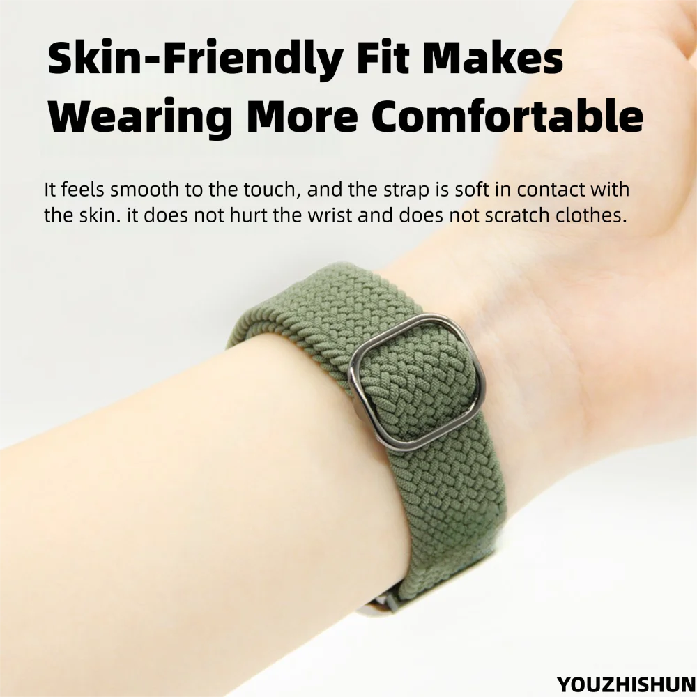 Нейлоновый ремешок для часов с раздвижной металлической пряжкой для Apple Watch 38 40 41 мм и 42 44 45 49 мм, быстросъемный, приятный для кожи ремешок