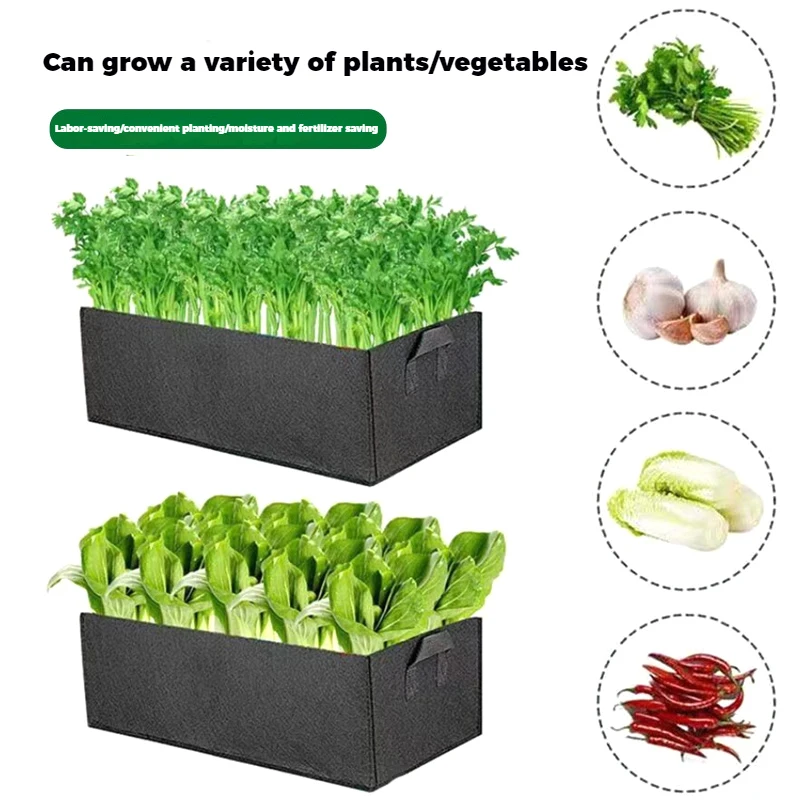 

Rectangle Felt Grow Bag Planting Nursery Pot Garden Vegetable Plant Bag With Handle Tomato Potato Plant Pot Garden Accessories