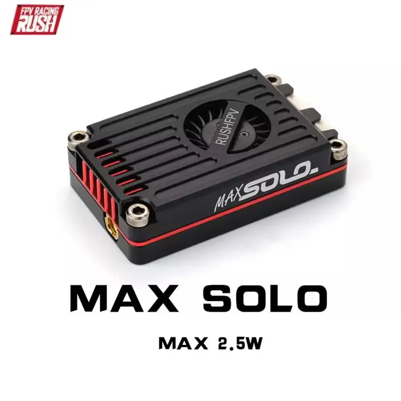 

RUSHFPV RUSH MAX SOLO 5.8GHz 2.5W VTX 5.8G CNC Shell Built-In Cooling Fan For RC FPV Freestyle Long Range Racing Drone