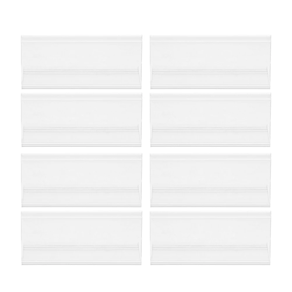 20 Buah Tempat Label Harga Rak Label Pajangan Berdiri Rak Kayu PVC Putih Tanda Ritel Promosi Toko Tempat Tanda Stabil untuk Mall