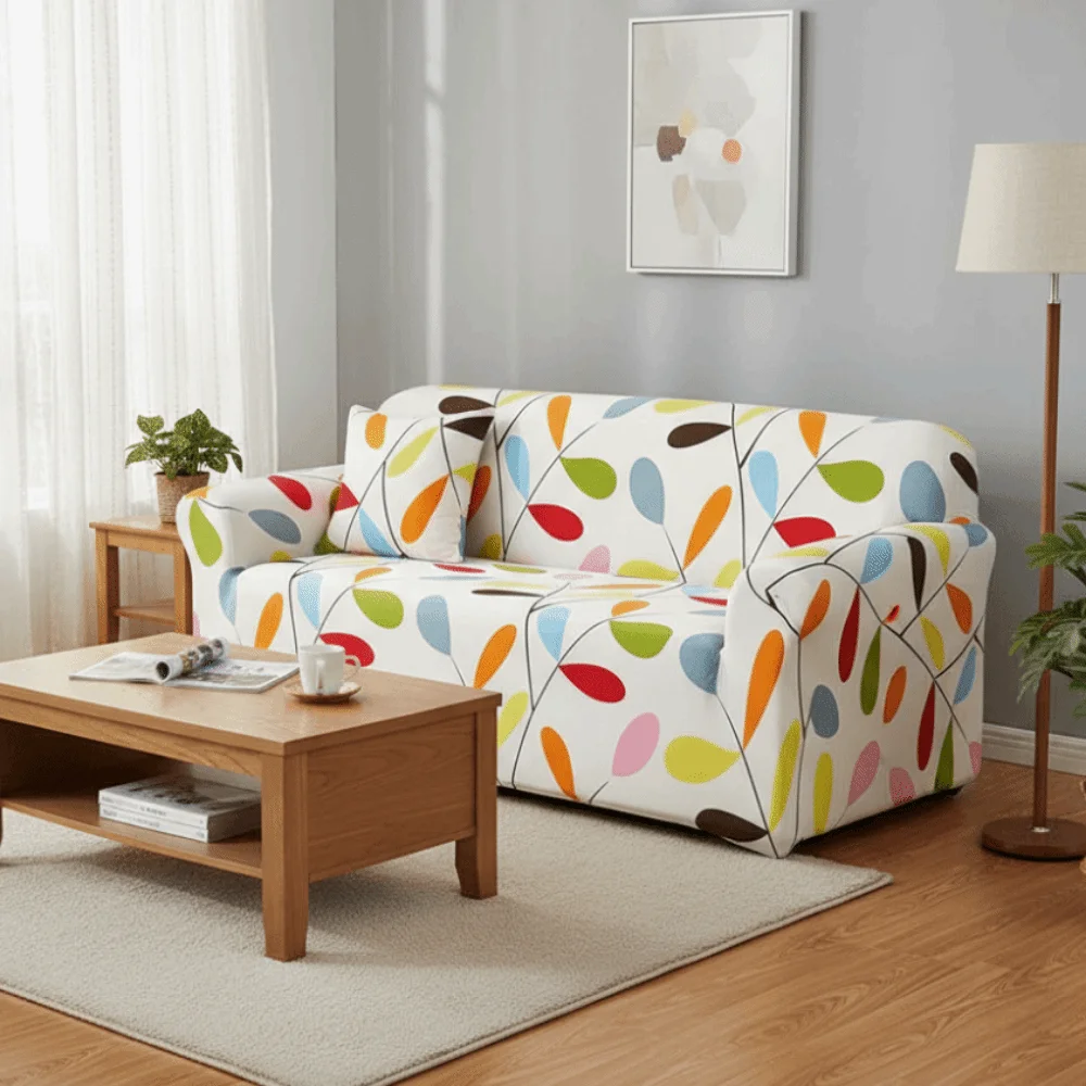 

Dust Cover High Elasticity Sofa Cover Removable Print Design Sofa Protector Breathable Soft Sofa Towel Home Decor