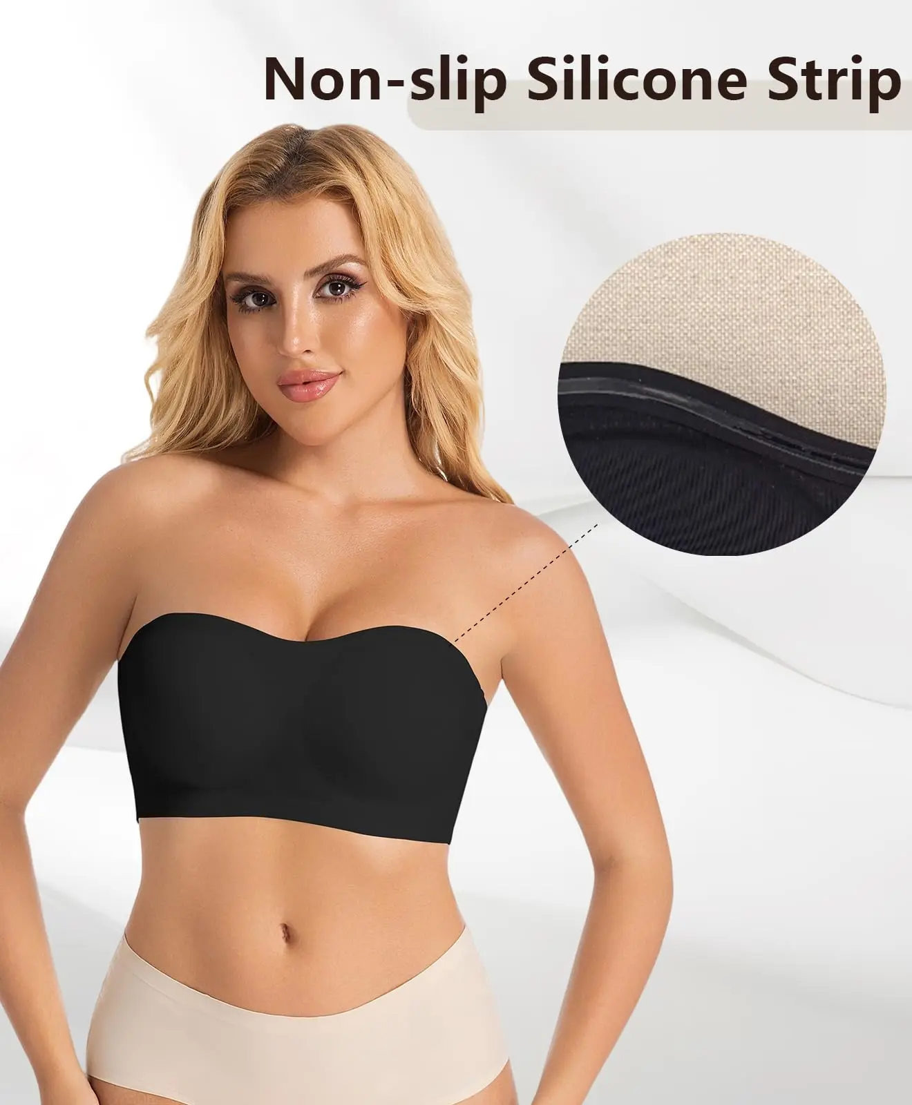 جديد حمالات الصدر النسائية حمالة مع الصليب متقاطع الجانب مشبك رفع العصابة الصدرية موضة عدم الانزلاق أنبوب حمّالة الصّدر الملابس الداخلية الإناث #2