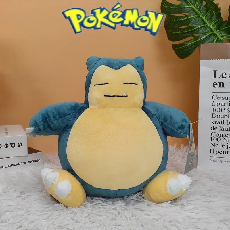 Juguetes de peluche originales de Snorlax, juguetes de dibujos animados y lindos muñecos de peluche, almohada de tiro, regalo de cumpleaños para niños, regalos de navidad