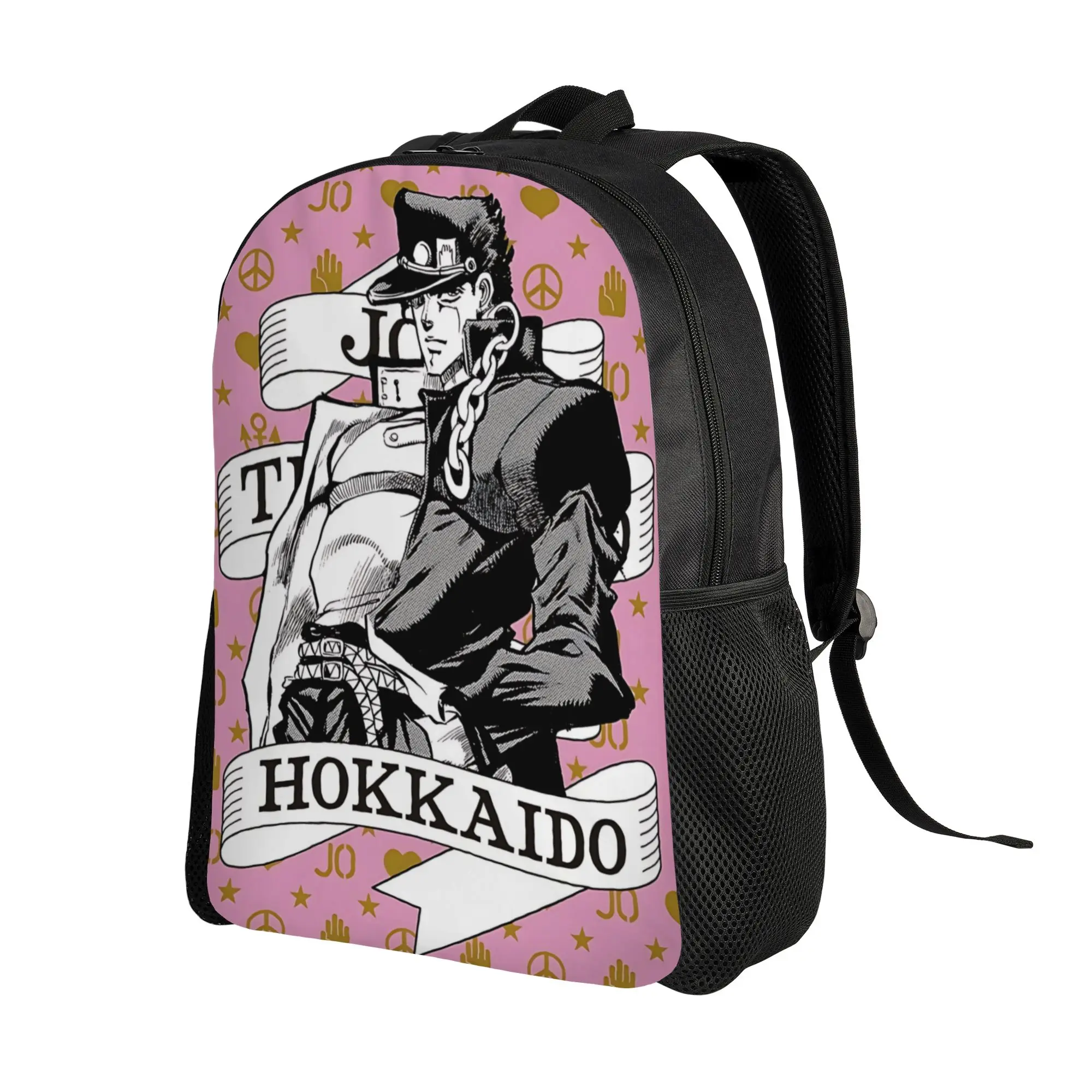 Jojo's Bizarre Adventure World backpack ita bag JOJO anime mochila Portable Journey Zipper Closure Rucksack