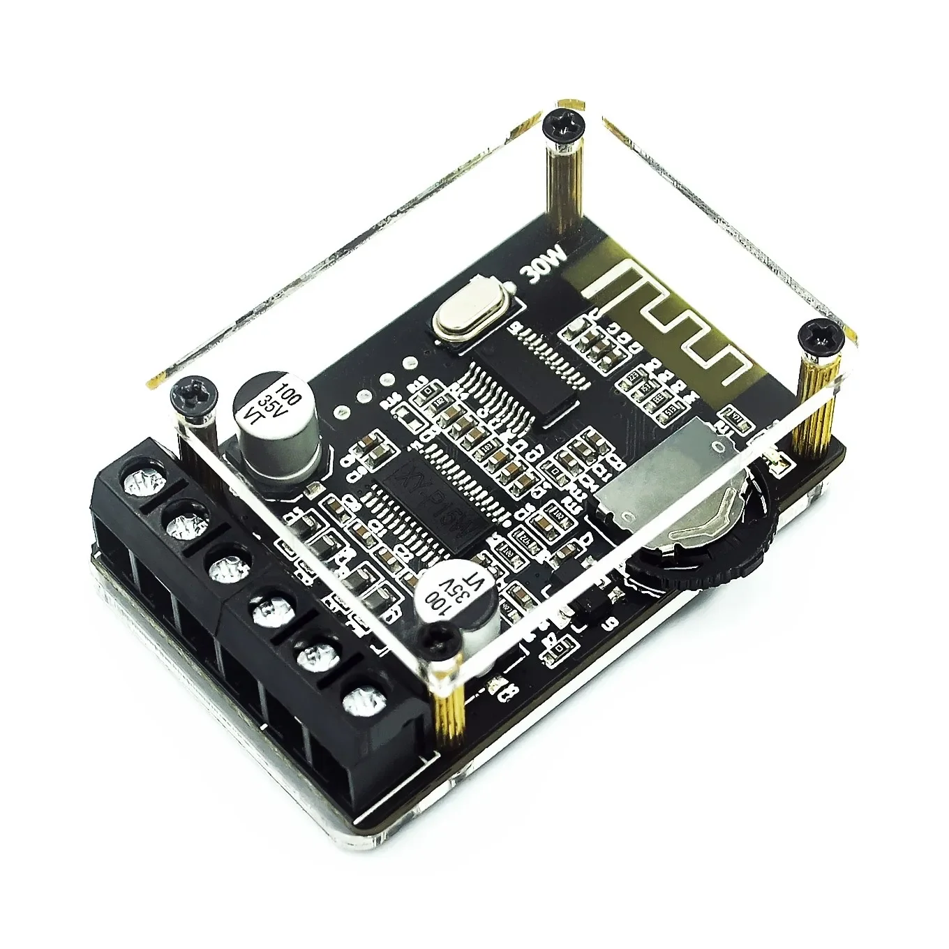 

10W/15W/20W/30W/40W Stereo Bluetooth Power Amplifier Board 12V/24V High Power Digital Amplifier Module XY-P15W