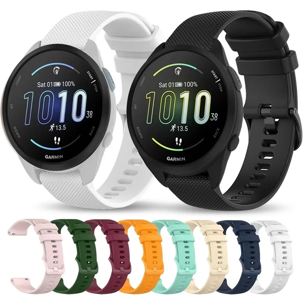 20mm Replacement Strap For Garmin Forerunner 165 245 645 55 158 Smartwatch Band Bracelet Venu Sq 2 Plus Vivoactive 3 5 Wristband