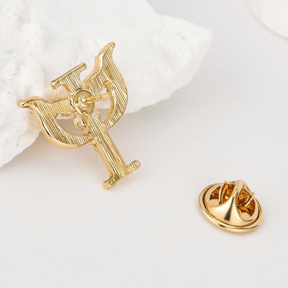 DCARZZ Psychology Psi Caduceus Brooch Medical Psychologist Pin Jewelry Backpack Lapel Badge for Doctor Nurse view 4