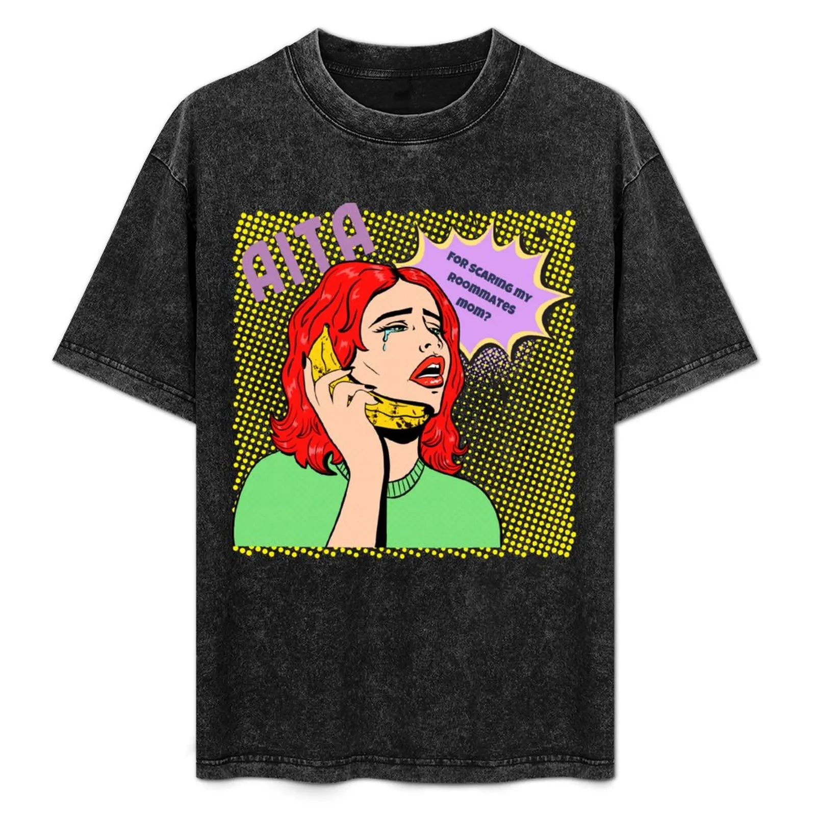 AITA for scaring my roommates mom? T-Shirt Simple Casual Short Sleeve Cotton T-Shirt