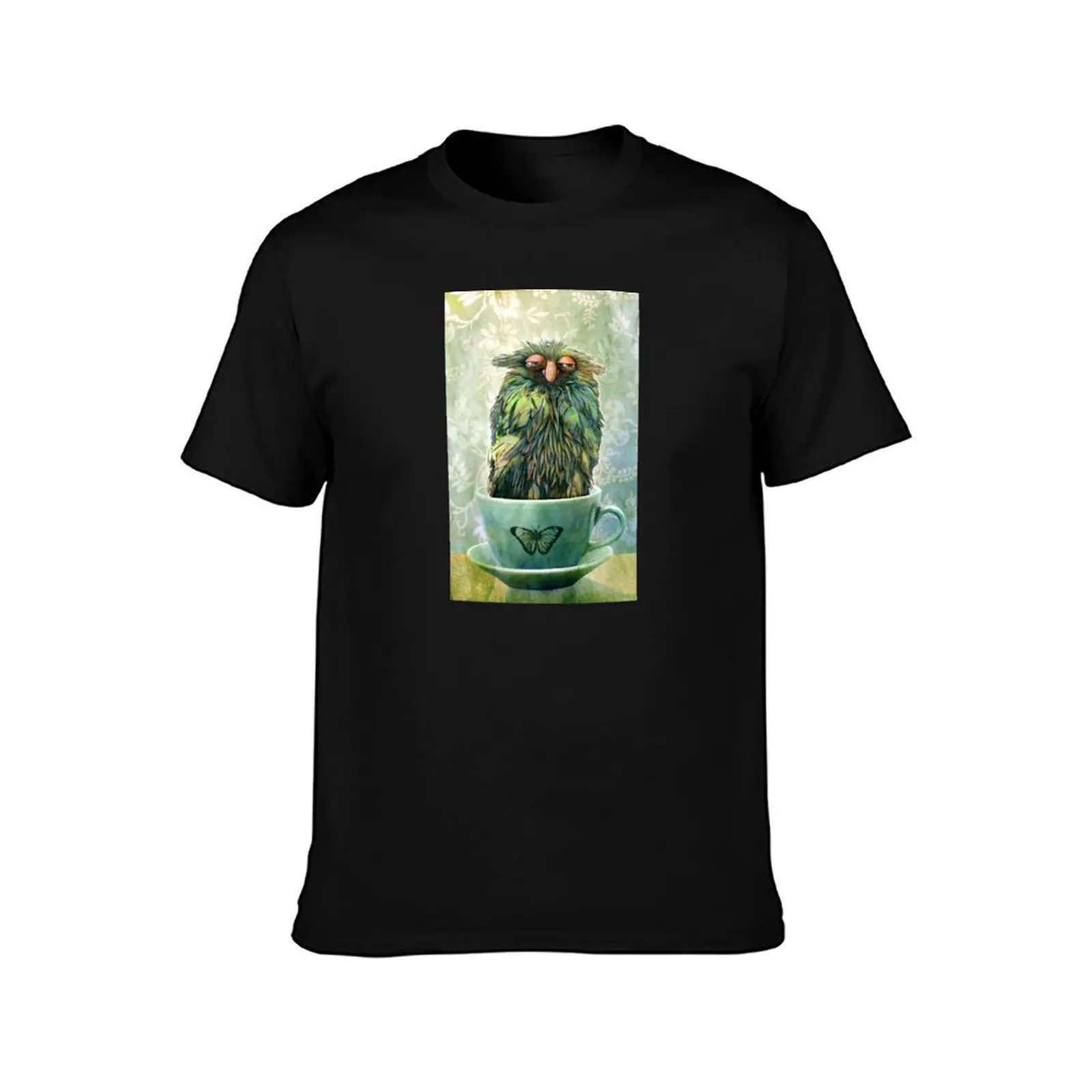 The Teacup Series: Sleepy Monster in a Teacup T-Shirt Breathable Workout Short Sleeve Top T-Shirt