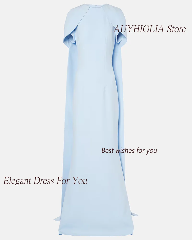 Simple Crepe Evening Dress For Sexy Women 정장원피스 Vestidos de festa Elegant Cap Sleeve Custom Formal Cocktail Prom Gown 2024