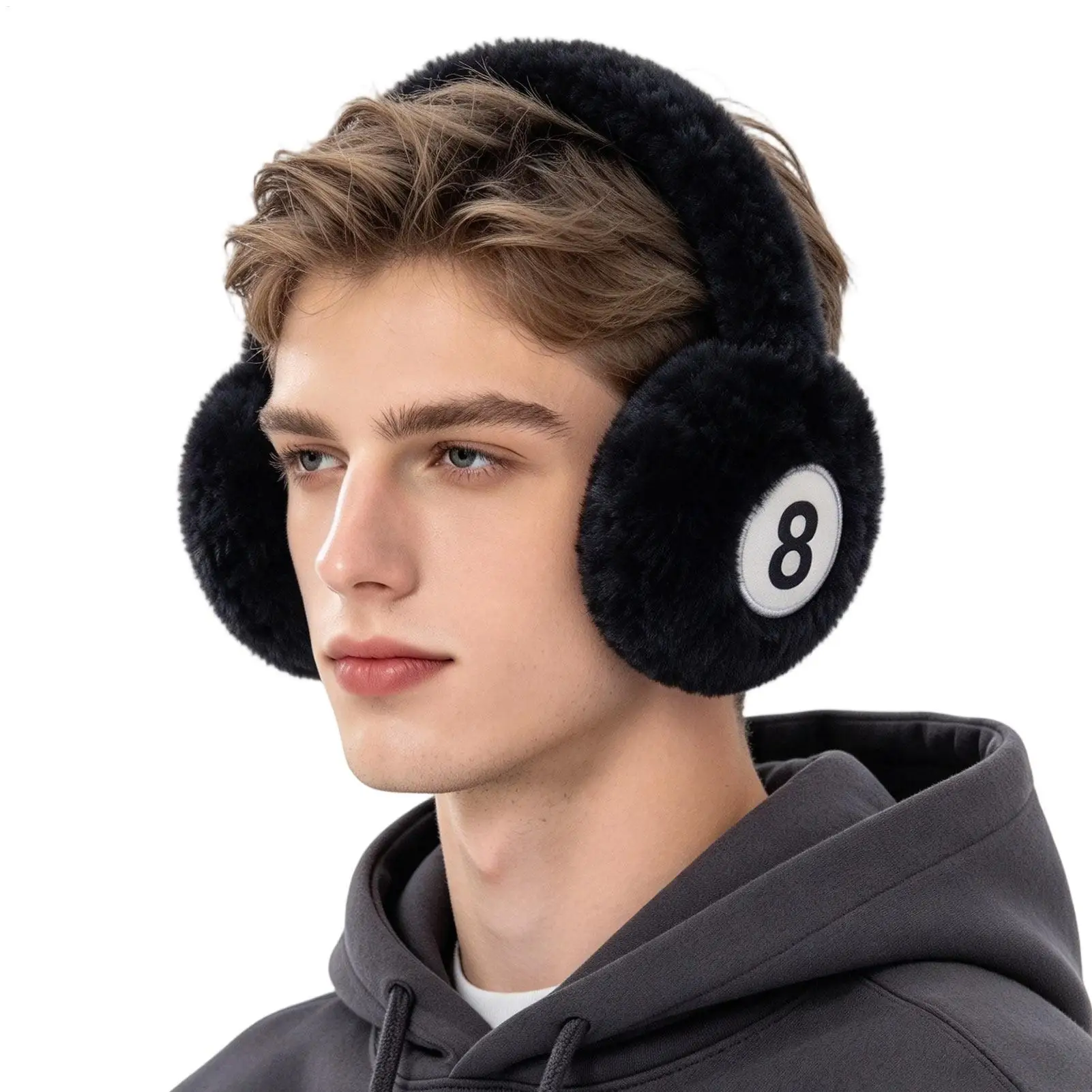 Ear Muffs For Winter Windproof Soft Plush Foldable Sports Ball Winter Gear Novelty Baseball Ear Covers For Outdoor Skiing