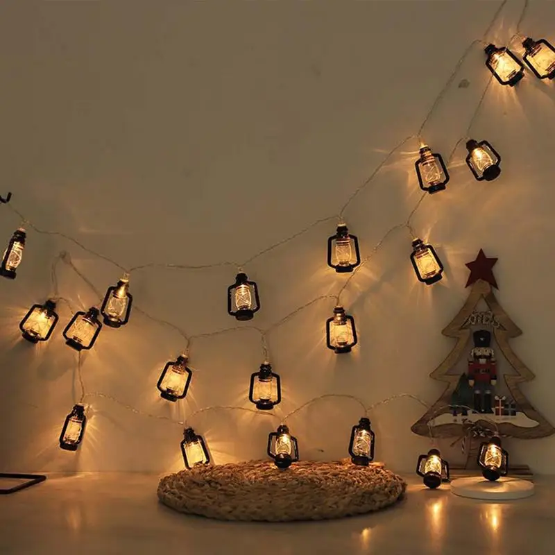 Querosene Lanterna String Lights para Camping, Decorações De Festa, Pendurar Fora