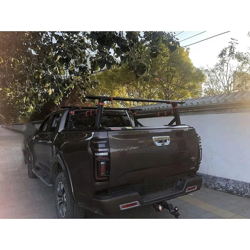 Factory Hot Sale Pickup Truck Exterior Accsori Adjustle Multifunctional Roll Bar Bed Ladder Rack Roof F0 Ranger Hilux