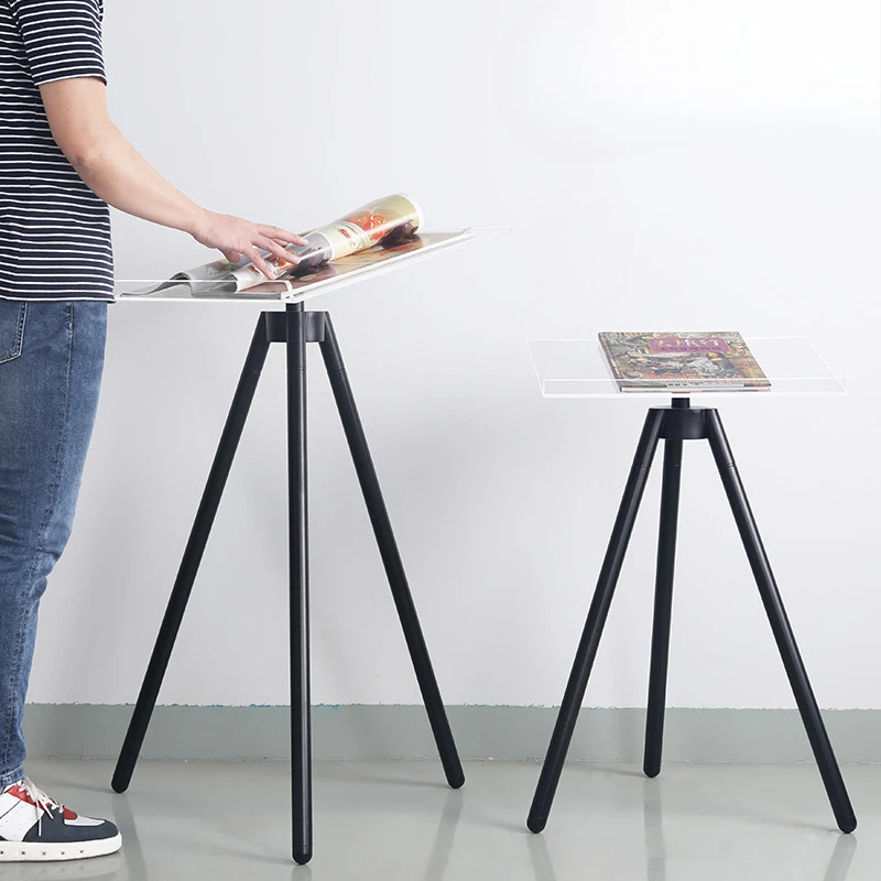 【Hot】Magazine Open the Display Stand Floor  Bookstore Photo Album Flip Reading Big Book Stand Tripod Magazine Rack