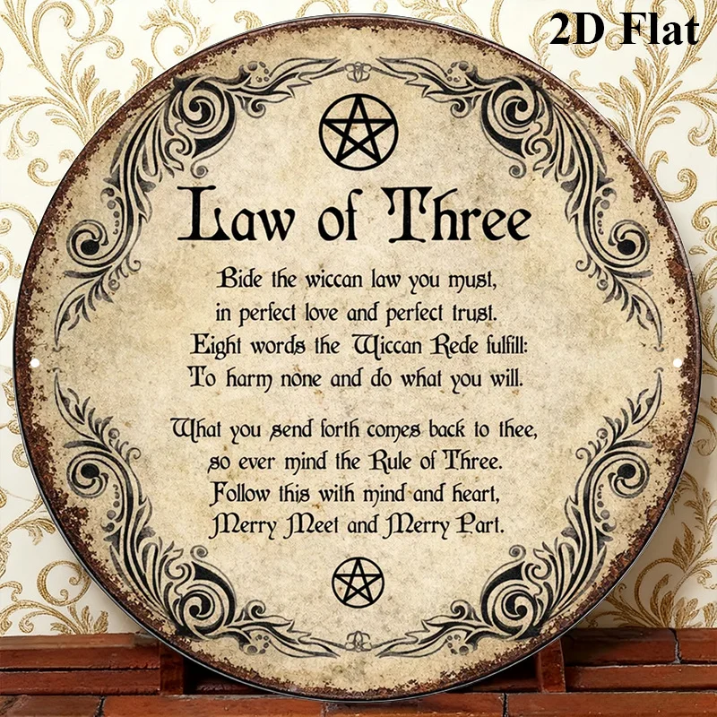 CIFBUY Vintage Wicca Triple Goddess Aluminum Wall Art Waterproof Durable Rustproof Metal Sign For Home Room Decor view 3